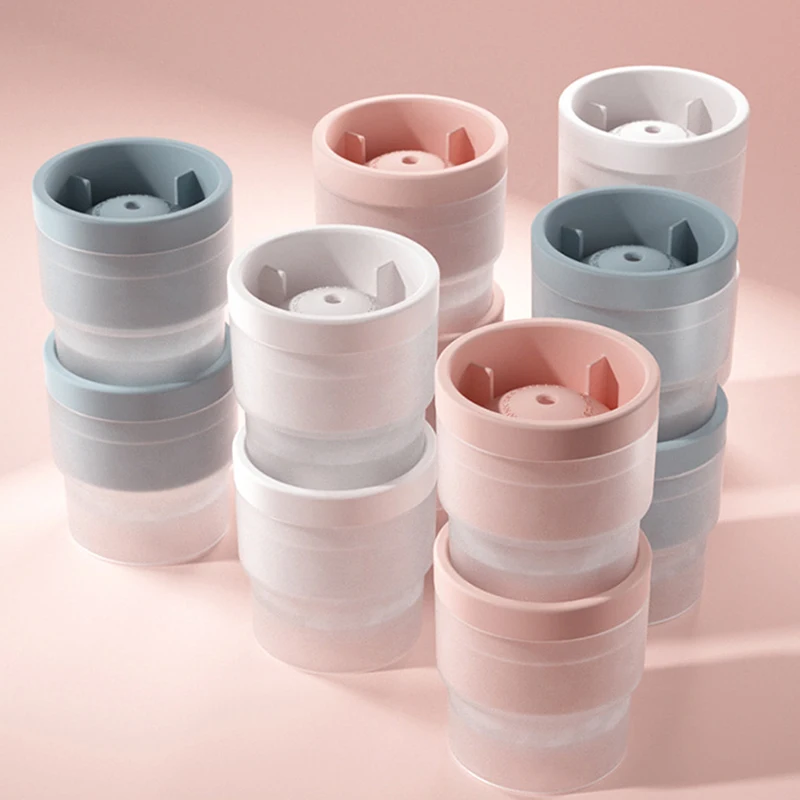 Silicone Sphere Ice Cube Mold Kitchen Stackable Slow Melting DIY Ice Ball Round Jelly Making Mould For Cocktail Whiskey Drink