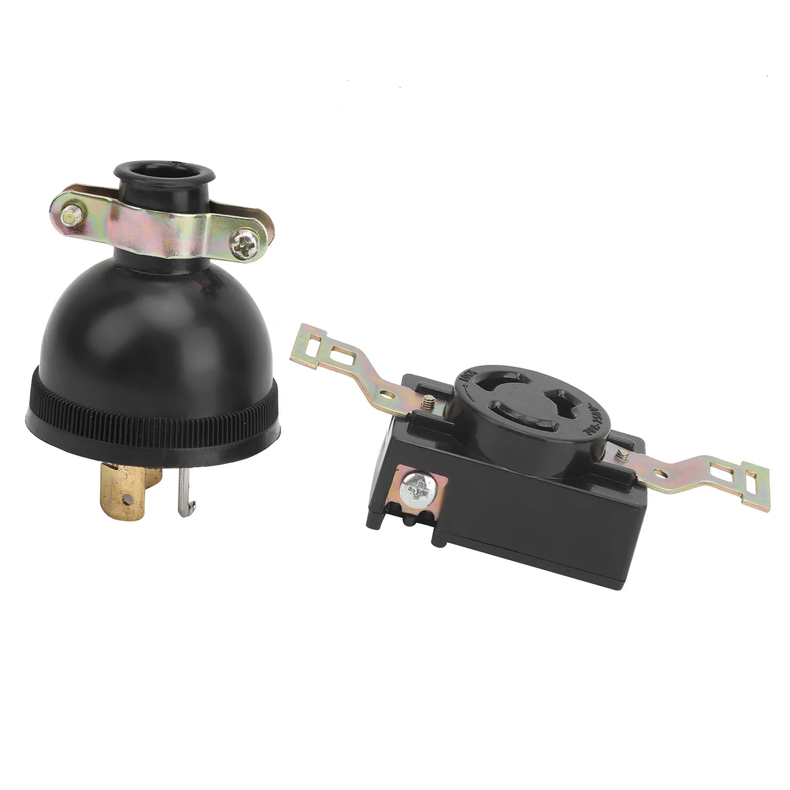 Gasoline Generator Accessories Generator 3-Hole Socket Plug Single‑Phase Copper Diesel Engine Accessories 3/5/6.5/8KW AC220V