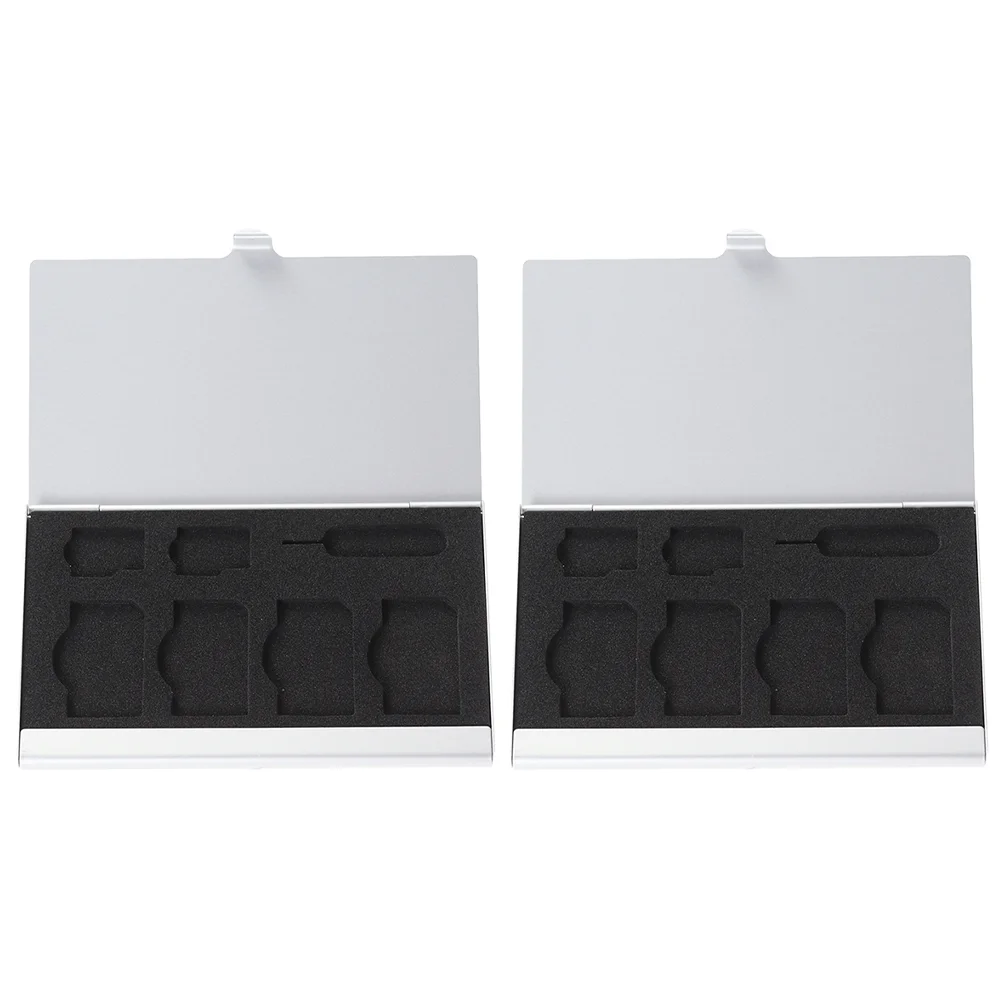 

Sim Card Storage Box Cards Case Waterproof Holder for Phone Clip Aluminum Alloy Keeper