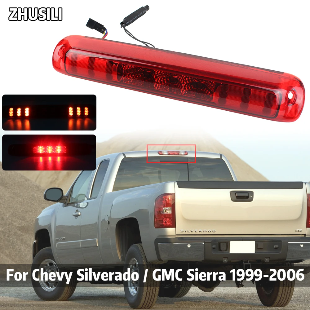 

1x светодиодный третья 3-я стоп-сигналы для Chevrolet Silverado GMC Sierra 1999-2007, задняя грузовая лампа для пикапа, стоп-сигнал с высоким креплением
