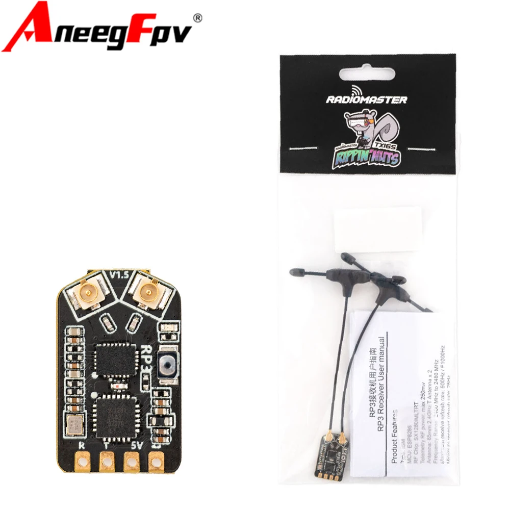 RadioMaster RP3 Diversity ExpressLRS ELRS 2.4GHZ Nano ricevitore doppia antenna per aereo RC FPV Freestyle Tinywhoop a lungo raggio