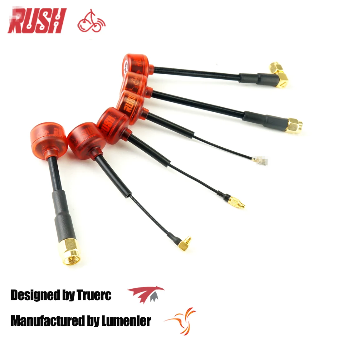 2Pcs Rush Cherry 5.8G 1.2Db Antenna Fpv Rossa Trasparente Per Occhiali Monitor Fpv Racing Freestyle Fatshark Immersionrc Rapidfire Vtx