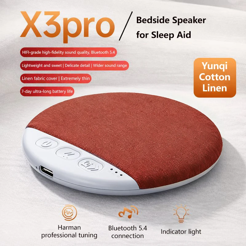 Compact Ultra-Thin Bluetooth Speaker with Nature Sounds & White Noise