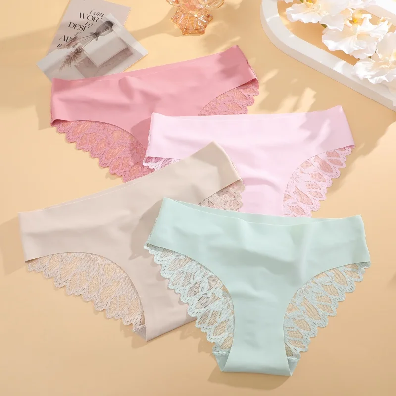 1Pcs/Set Women Lace Floral Underwear Seamless Stretch Panties Sexy Hollow Out Low-Waist Briefs Women Lace Comfort Lingerie - Image 4