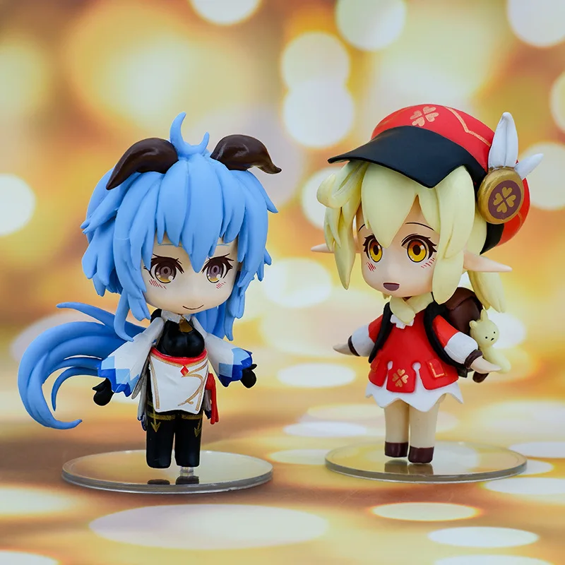 

9cm Ganyu Klee Genshin Impact Anime Game Cartoon Action Figure Standing Model Doll Figurine Collectible Decoration Toy For Gift