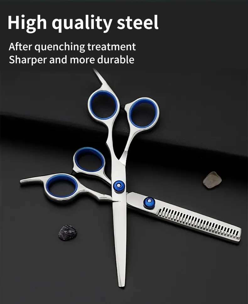 Friseurscheren aus Edelstahl Professionelle Haarschneidescheren Effilierscheren Barbier-Scheren für Zuhause und Salon – Detail 2