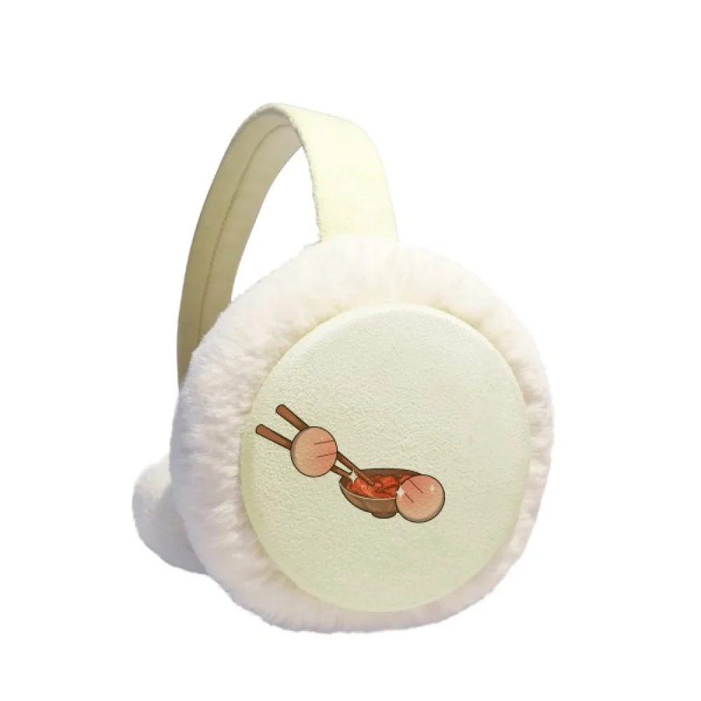 

Korea Pickled Cabbage Food Ear Warmer Cable Knit Furry Fleece Earmuff Outdoor
