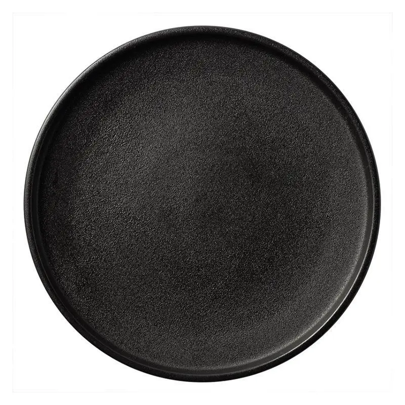 Stainless Steel Plates Flowing Sand Frosted Steak Western Food Dish for Hotel and Restaurant