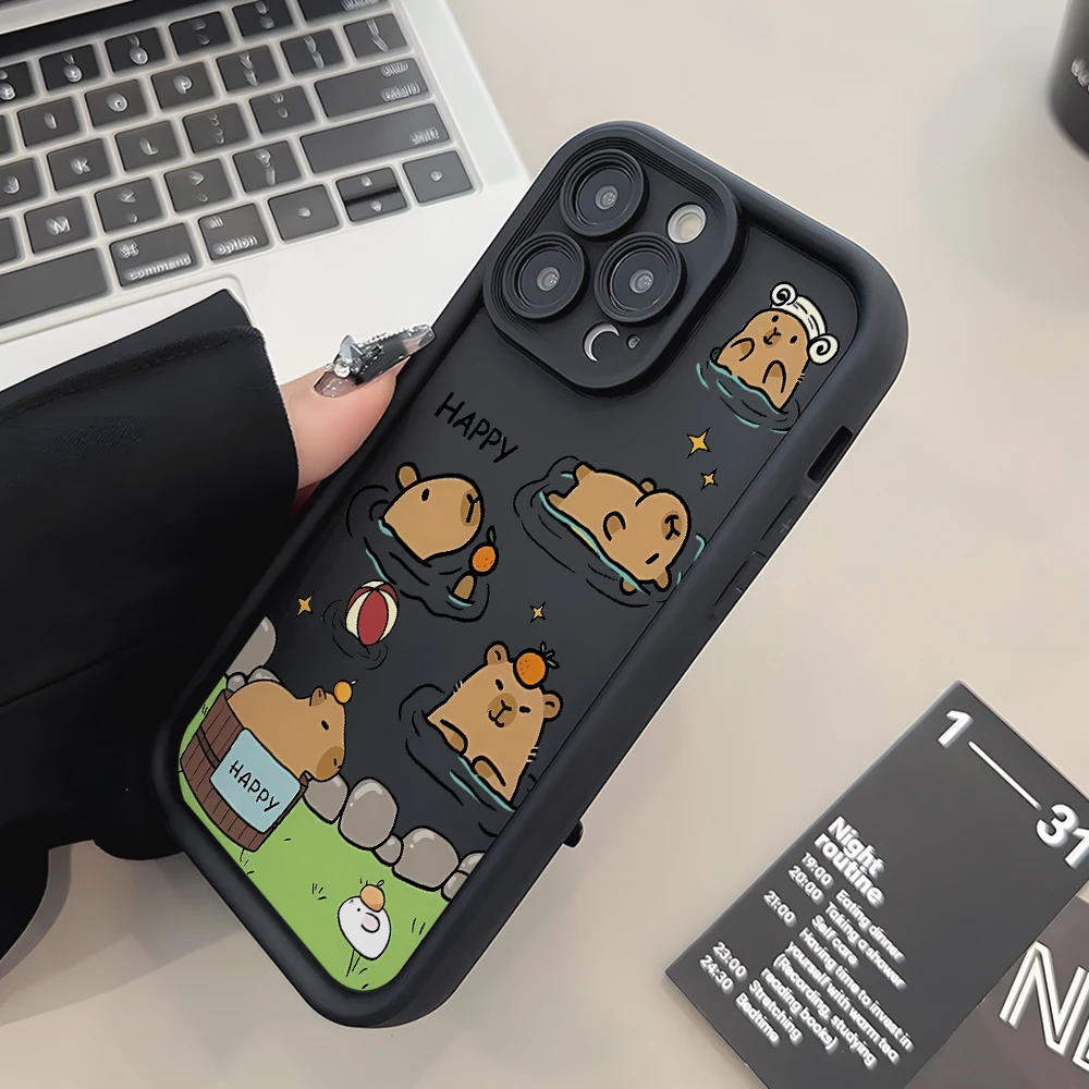 Adorable Capybaras Design Phone Case - Fun and Protective Cover