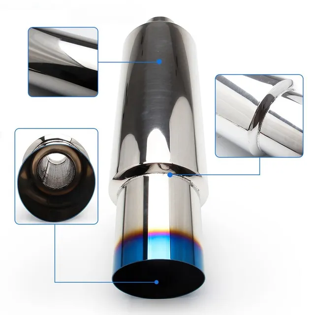 4" Racing Burnt Tip N1 Style Stainless Steel Exhaust Muffler 2.5" In - Foto 8