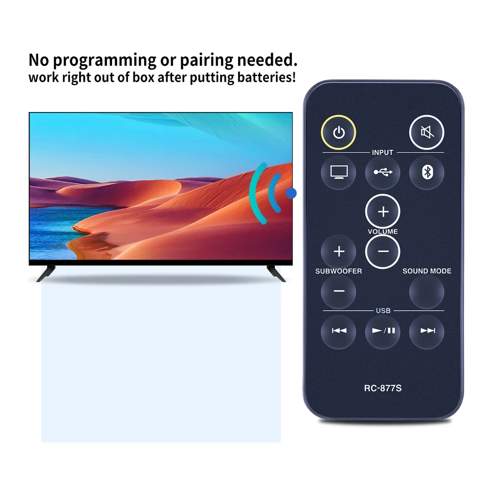 RC877S 交換用リモコン Onkyo サウンドバー LB401 LS-B50 LS-T10 LST10