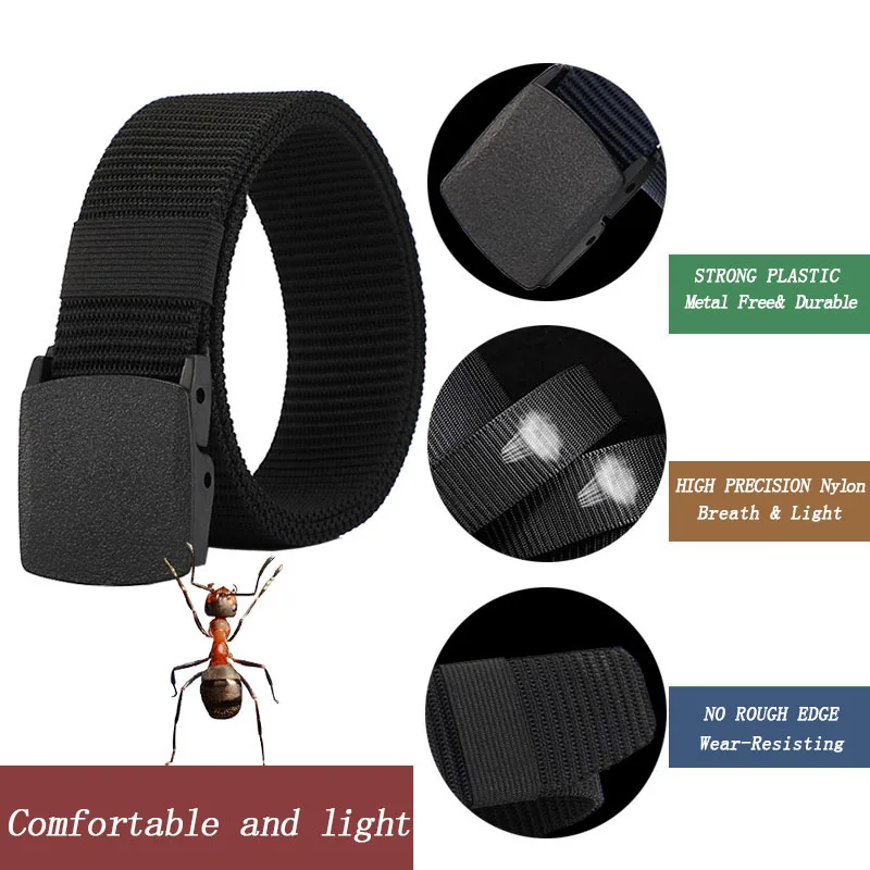 Mens Nylon Webbing Belts Canvas Casual Fabric Tactical Belt High Quality Accessories Military Jeans Army Waist Strap HB041 - Image 2
