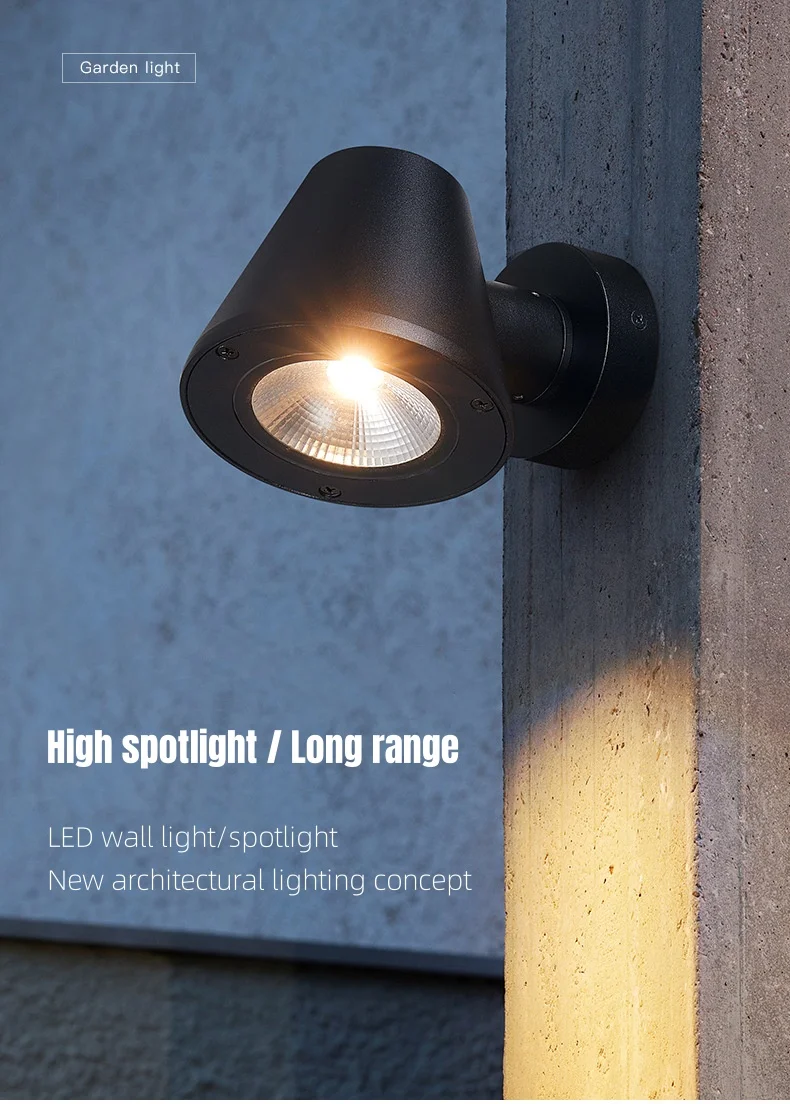 Description Picture 2 of itemOutdoor waterproof LED wall lamp spotlight IP65 villa garden balcony door wall spotlight indoor and outdoor lighting
