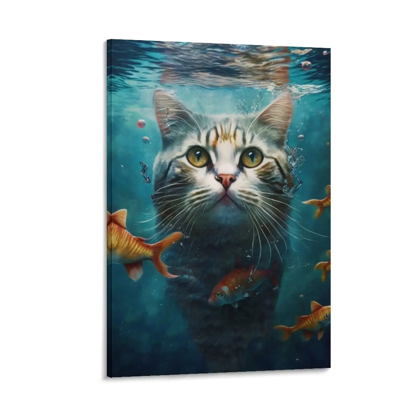 

Aquarium Cat Canvas Painting decor Decoration anime posters