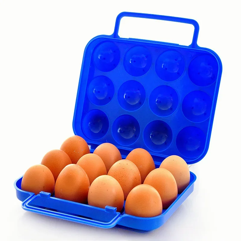 Egg Storage Box 2/4/6/12 Grid Portable Egg Holder for Outdoor Camping Picnic