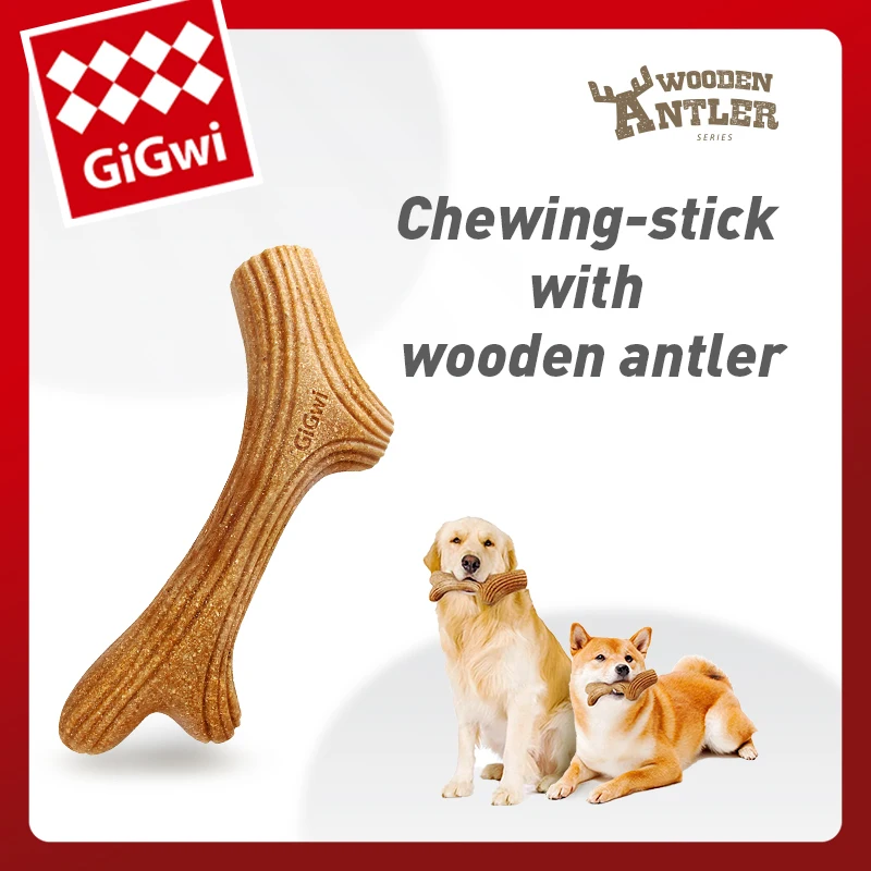 

GiGwi Dog Chew Toy Real Wood Powder PP Dog Interactive Toy Tree Branch Dog Dental Chews Stick Pet Chewing Toys Bone Dogs Gift