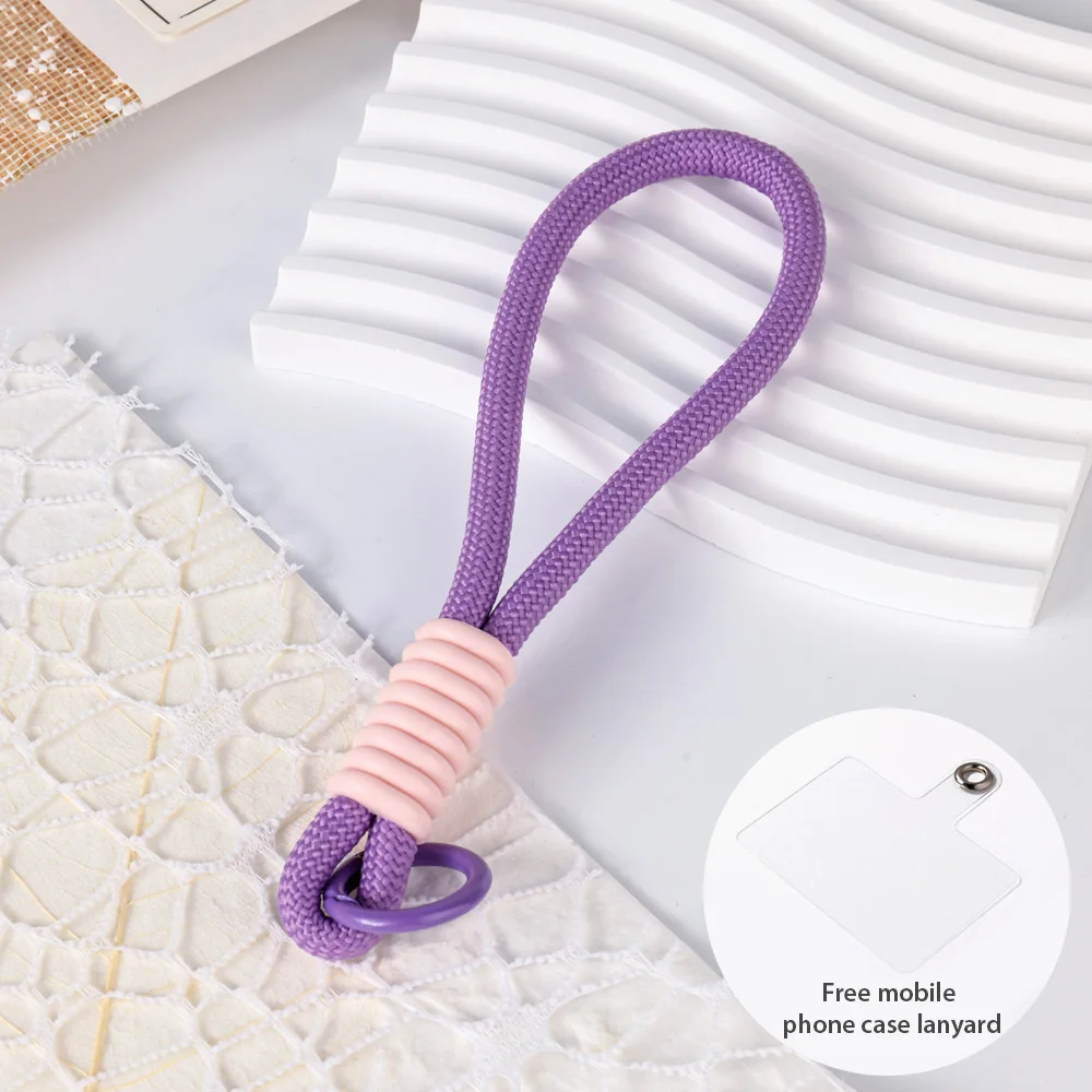 Mobile Phone Lanyard Short Wrist Strap Hanging Charm Keychain Ring Cord