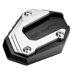 CNC Motorcycle Kickstand Extension Side Stand Enlarger Plate (2024 Silver)