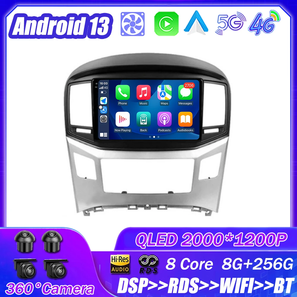 

Android 13 For Hyundai H1 II 2 TQ 2015 - 2021 Car Radio Multimedia Player Navigation Stereo GPS Auto Head Unit No 2Din 4G DPS