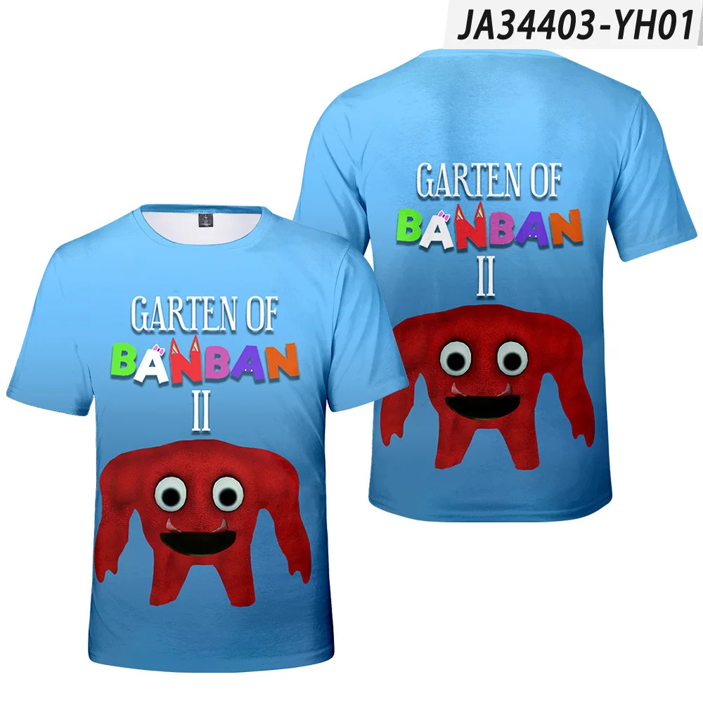 Nowa gra Garten of BanBan koszulka dziecięca Banban ogród drukuj T Shirt Cartoon śmieszne O-Neck T Shirt dzieci letnie ubrania Tee Top