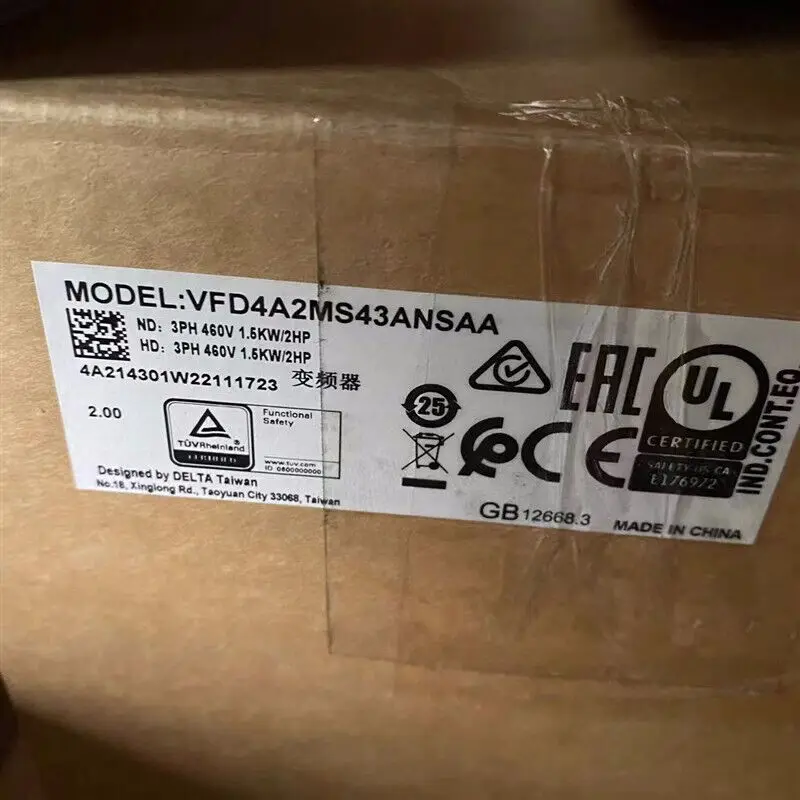 

Новый в коробке DELTA VFD4A2MS43ANSAA инвертор VFD4A2MS43ANSAA Ускоренная доставка