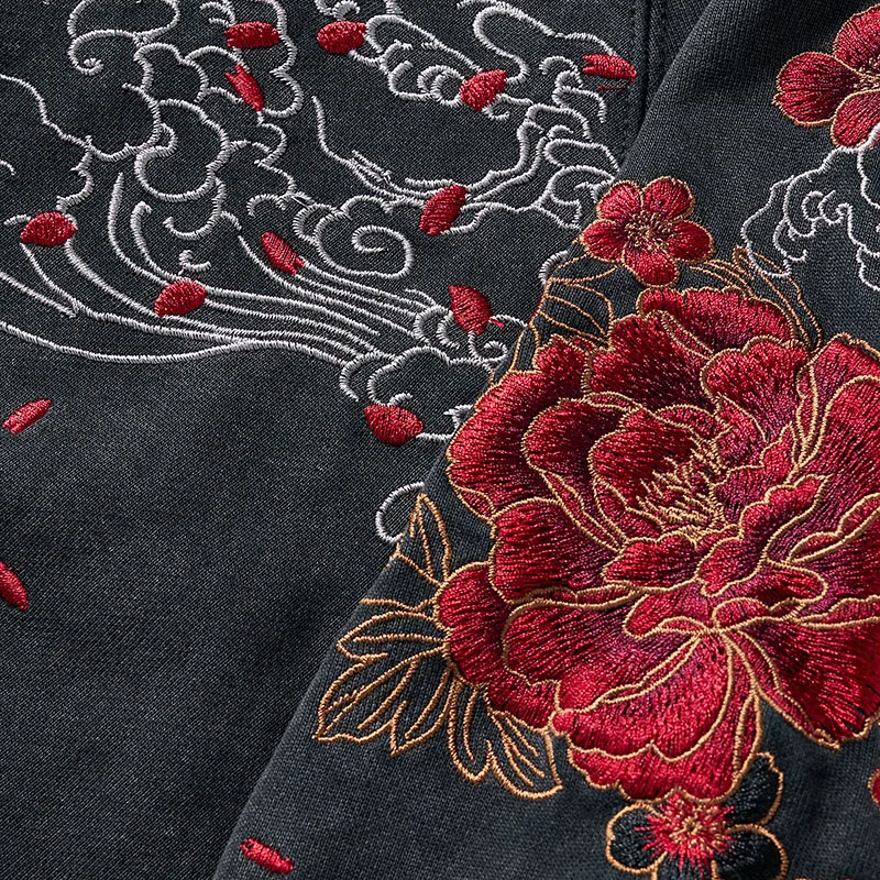 2024 Chinese Style Cartoon Jacket Heavy Industry Dragon Embroidery Men's Zipper Cardigan Hoodies New Coat Antique Jaquetas Mujer