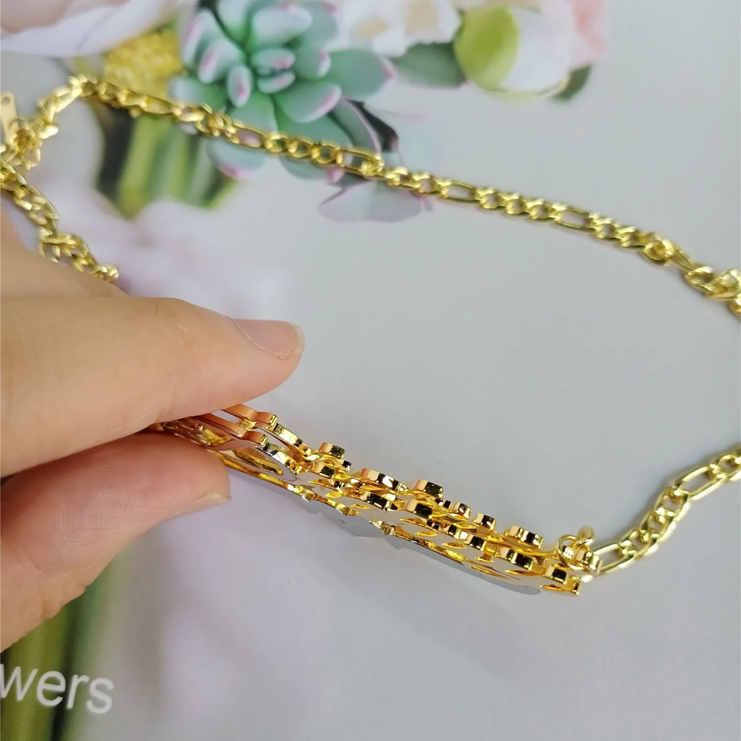 2023 Personalized Also Double Layer Name Necklace Personalized Chunky Pendant Necklace For Women Sweater Chain Necklace Jewelry
