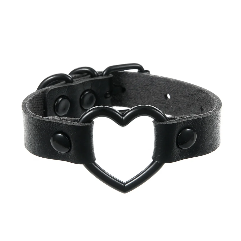 Herz Katze Fledermaus Gothic PU Leder Wickelarmband Bangle Für Frauen Männer Punk Fashion Hip Hop Harajuku Herz Charm Armband 14 Herz Katze Fledermaus Gothic PU Leder Wickelarmband Bangle Für Frauen Männer Punk Fashion Hip Hop Harajuku Herz Charm Armband 3