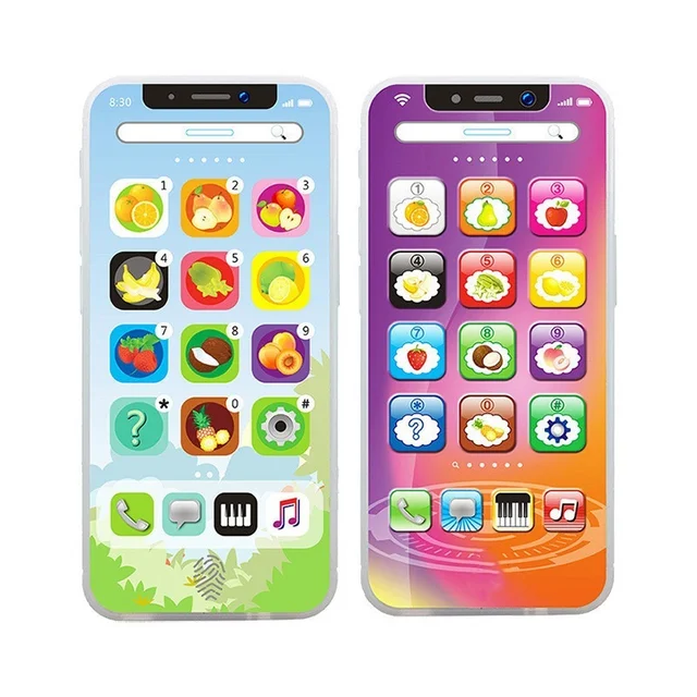 Baby Study English Musical Mobile Phone with LED Learning Educational Interactive Toys for Toddler Children Voice Changer Gifts 2