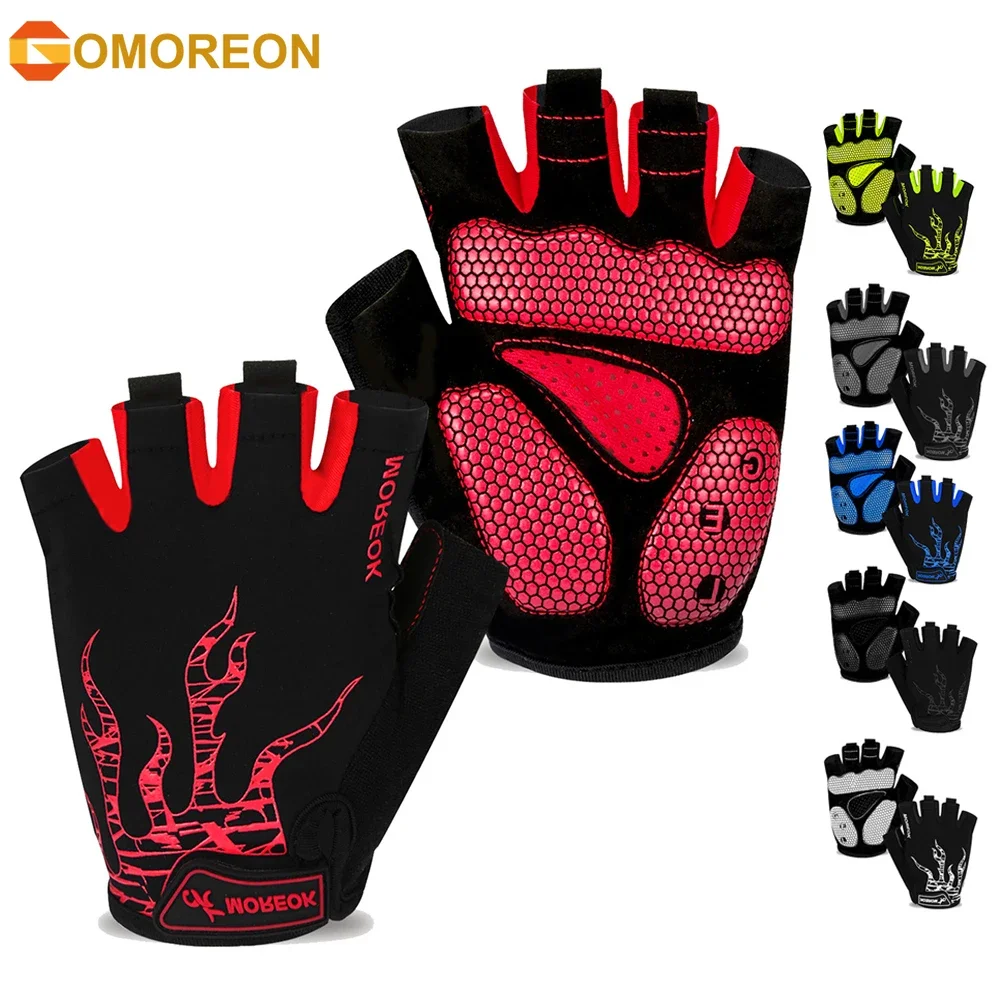 Cycling Gloves 1Pair Half Finger Road Bike MTB Bicycle For Cycling Workout Motorcycle Gym Training Outdoor