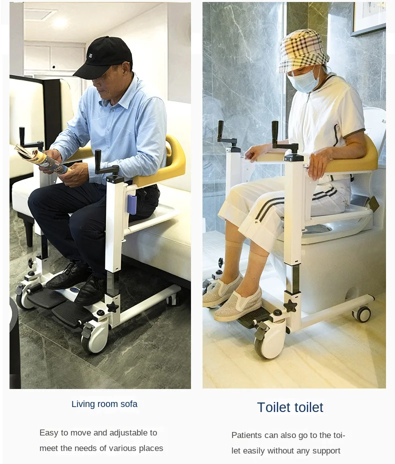 Transfer Machine Multifunctional Lifting Device Bed Rest Home Care Disabled Elderly Sitting Bathing Walking 8