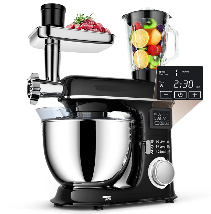 Stand Mixer 8L Speed Tilt-Head Kitchen Electric Mixer Food Mixer with Stainless Steel Bowl Dough Hook Flat Beater 2