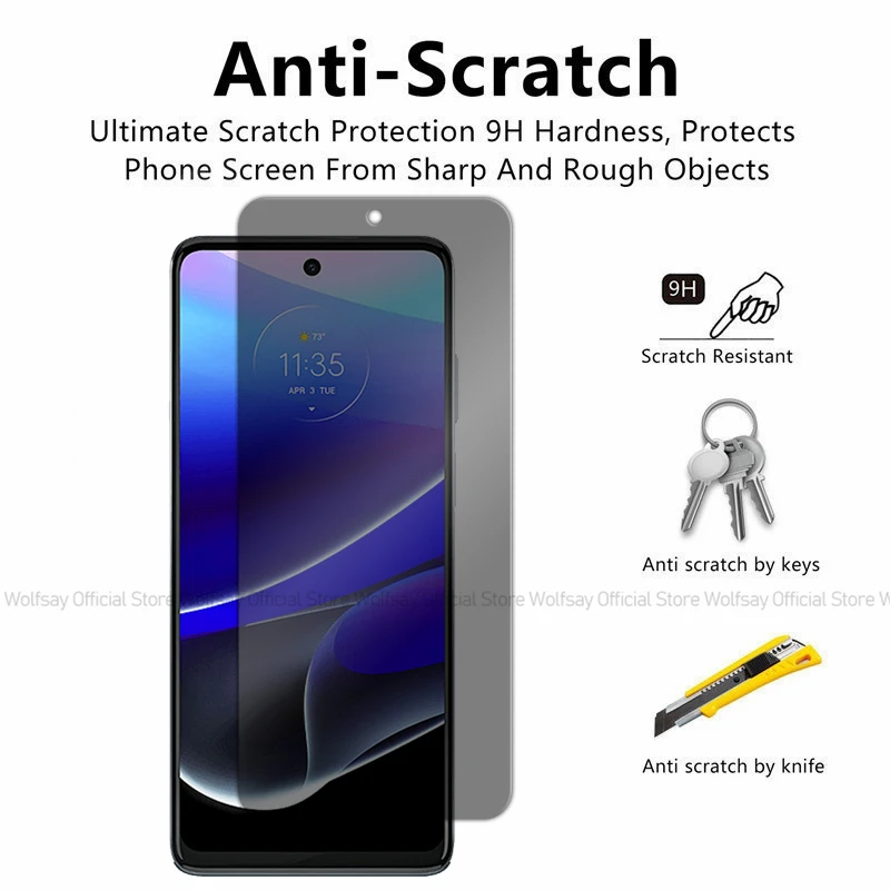 Premium Privacy Anti-Spy Tempered Glass Screen Protector (2/4 Pack)