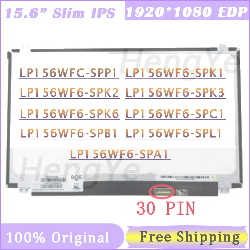 para Thinkpad P50 P51 P50s E560 E565 L590 L580 L570 L560 E570 E575 15.6 Magro Fhd Ips Tela Lcd Nv156fhm N42 Lp156wf6 Spk1 k6