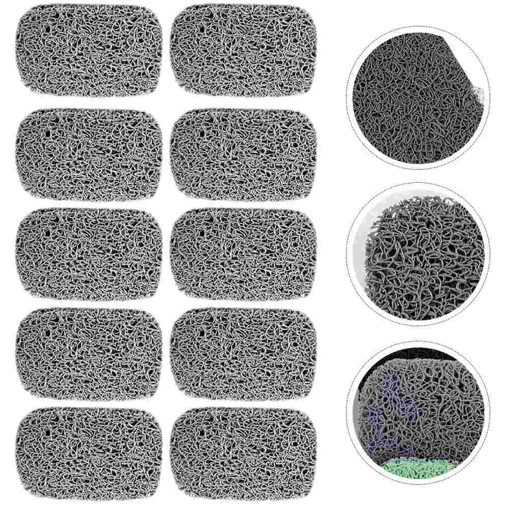 

10 Pcs Cleaning Supplies Soap Holder Travel Bar of Countertop Drain Pads Pvc Kitchen Shower Bathroom