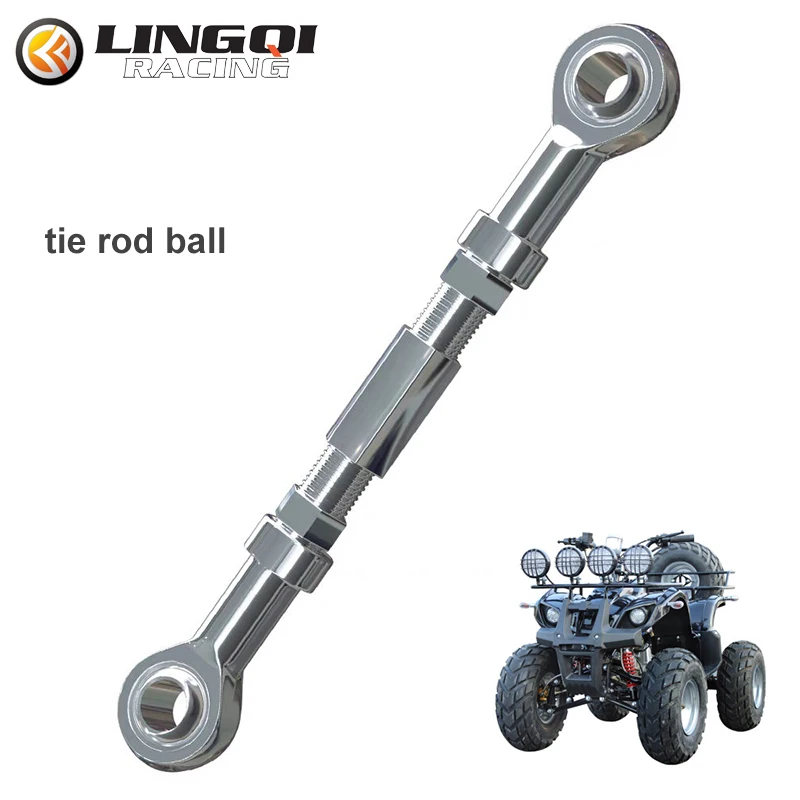 LING QI Upper Lower Adjustable Ball Joints Steering Inner Tie Rod Ends For ATV Four Wheeler Quad Go Kart ATV Accessories m10 atv kart motorcycle front steering ball head direction adjustment screw upper and lower ball head 125 250cc accessories