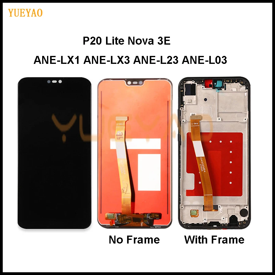 ЖК-дисплей для HUAWEI P20 Lite с сенсорным экраном ANE-LX1 Nova 3e рамкой замены экрана |
