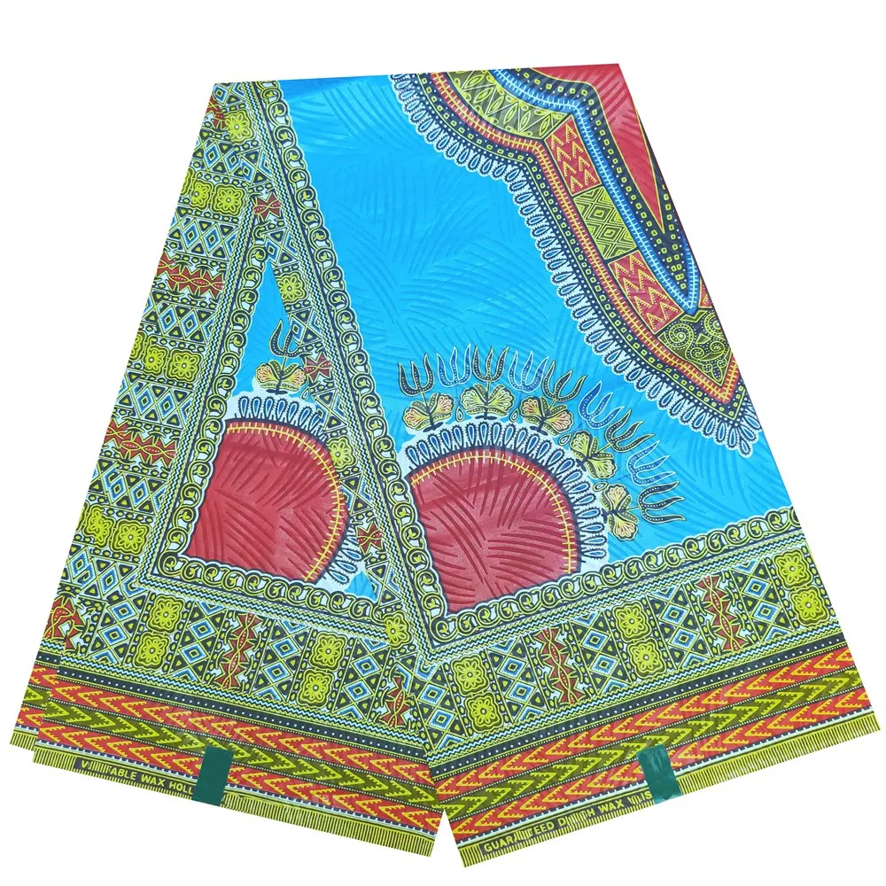 Good Quality African Dashiki Real Wax Fabric Kente Real Batik