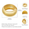 ENFASHION Pulseras Statement Curved Wide Elastic Bangle For Women's 18K Gold Plated Zinc Alloy Jewelry Cocktail B242432 B242433 2