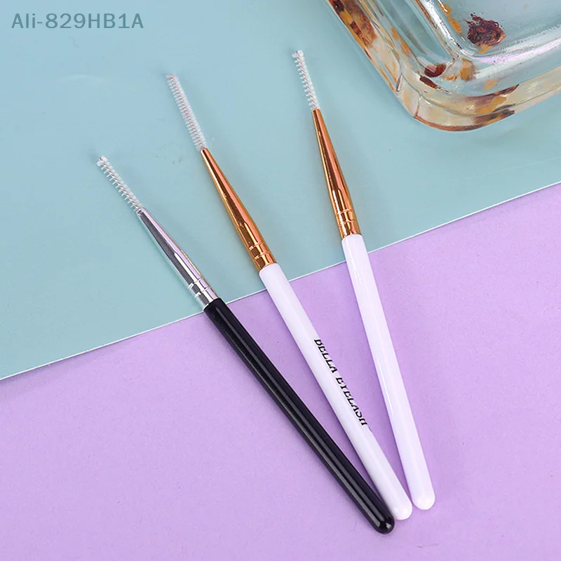 

1Pc Fine Makeup Eyelash Brushes Eyebrow Brush Wood Handle Mascara Wand Applicator Lashes Extension Tools