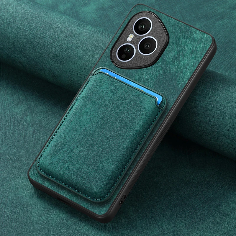 Luxury Leather Magnetic Wallet Case with Detachable Card Slot Cover