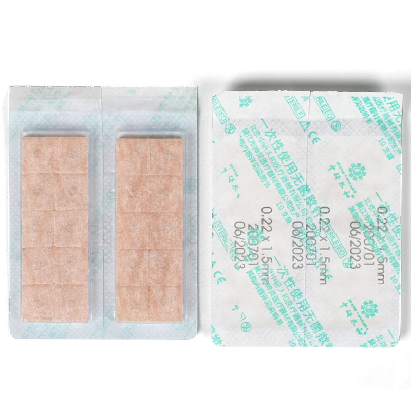 100Pcs/box Disposable Acupuncture Press Needle Sterile Acupuncture Needle Ears Skin Massage Relaxation Instrument Ears Stickers disposable acupuncture needle