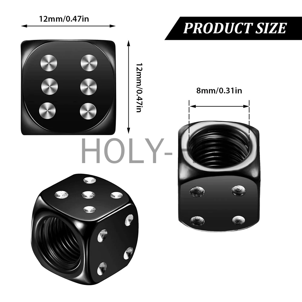 알루미늄 주사위 타이어 밸브 캡, 방진, 자동차, 트럭, 오토바이, 자전거 주사위 휠, 스템 타이어 휠, 스템 공기 밸브, 먼지 캡 커버