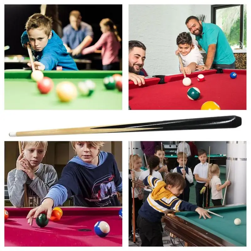Pool Cue Stick Hand-Polished Tight Spaces Pool Stick 20 Inch Short Portable Wood Design Tool For Players Girls Boys Home Game