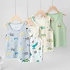 4 Pcs Children's Four Seasons Cute Printed Vest Boy Casual Joker T-shirt Girl Fashion Bottoming T-shirt Multicolor Combination 4