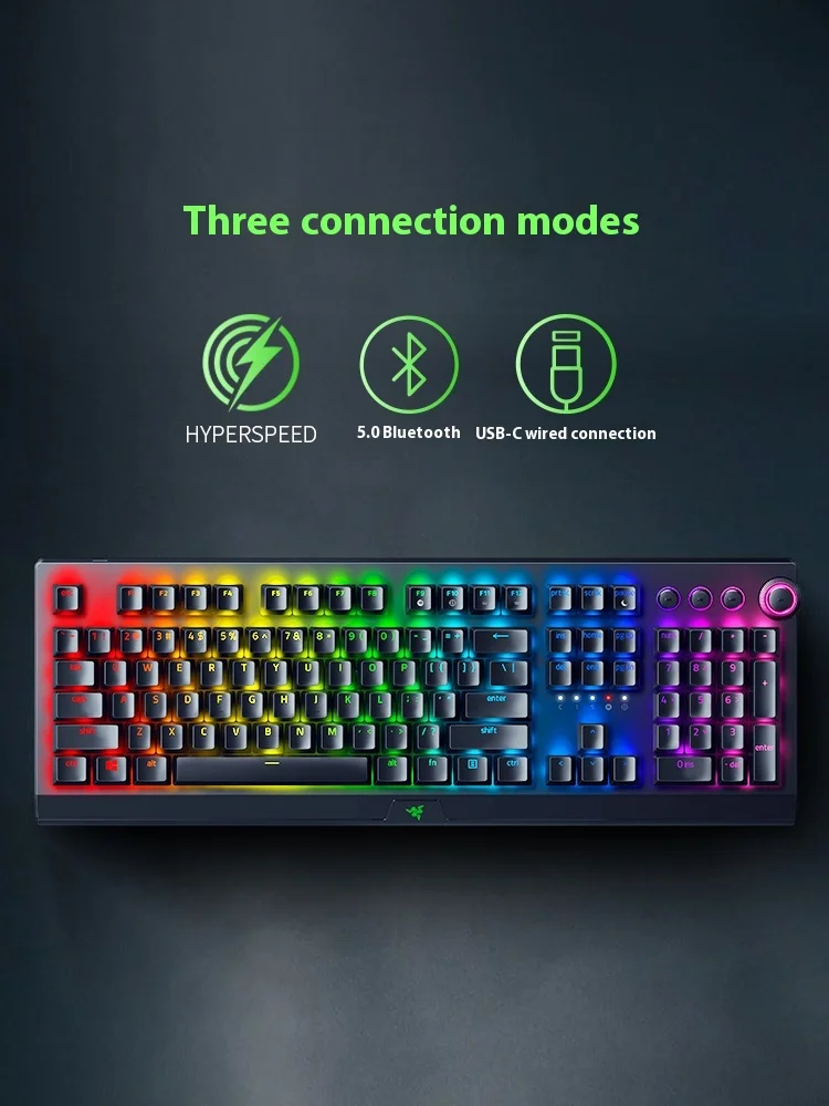 

Клавиатура Razer Thundersnake, беспроводная, Bluetooth, USB, RGB