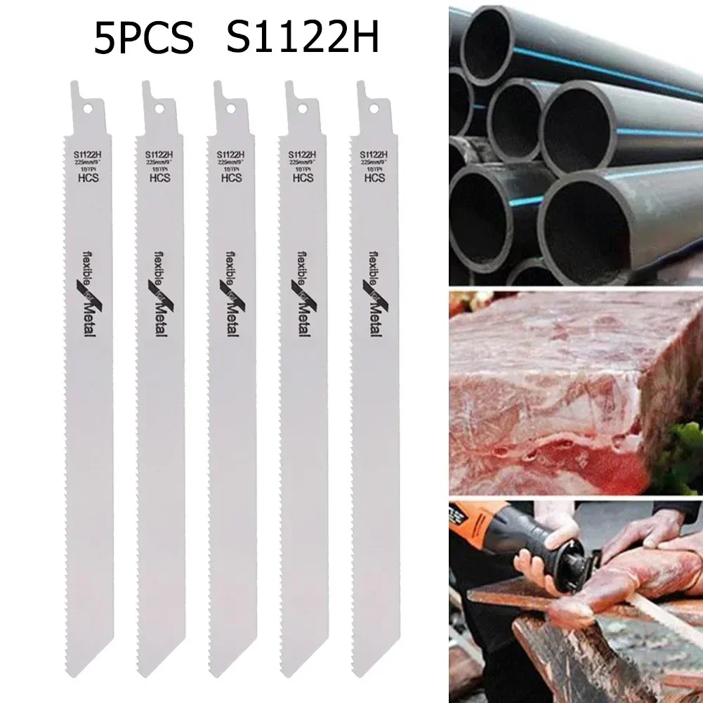Jig Saw Blades Reciprocating Saw Blades 5Pcs/set 225mm BI-Metal Reciprocating Saw Blade Metal Wood Cutting Saber Saw 10TPI 1/2
