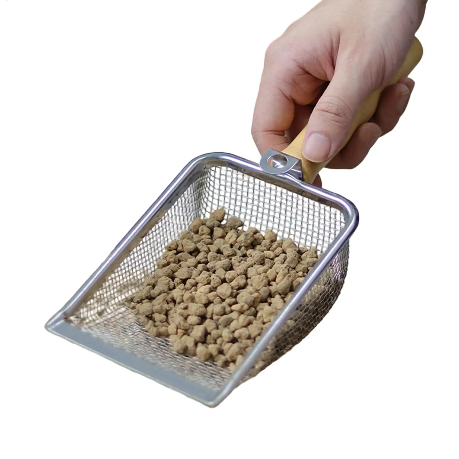 2.8mm 구멍 스테인리스 스틸 녹 방지 흙 체/토양 체/야드 흙 체/손삽 (야외 마당, 해변, 농장, 정원용)