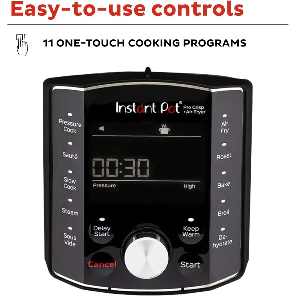 Air Fryer and Electric Pressure Cooker Combo with Multicooker Lids that Air Fries,Steams,Slow Cooks,Sautés,Dehydrates&More 4