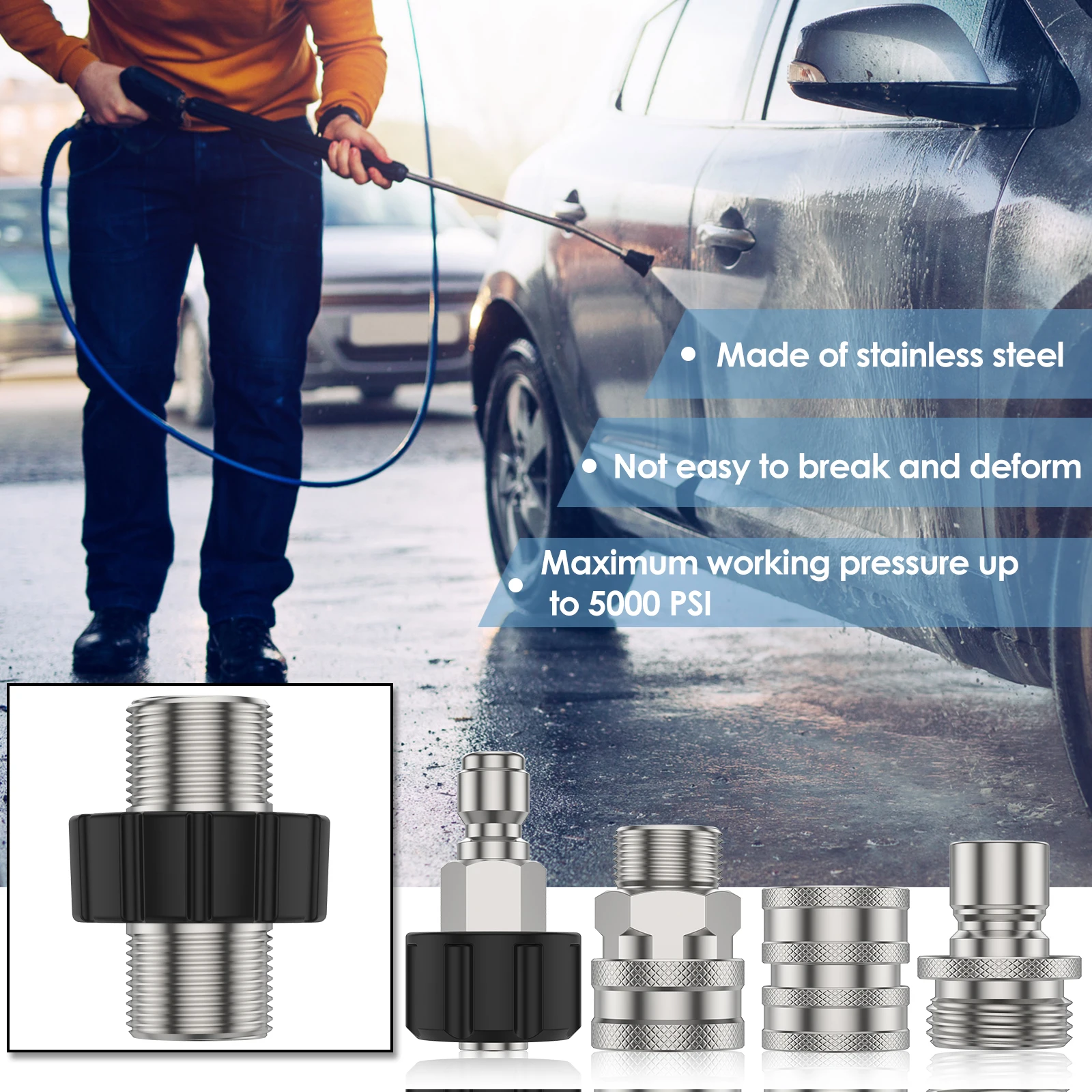 �з� �ͼ� ����� ��Ʈ, ���� ���� �з� �ͼ� ȣ�� ����, �ִ� 5000PSI, M22, 14mm  3/8 ��ġ, 9 ��